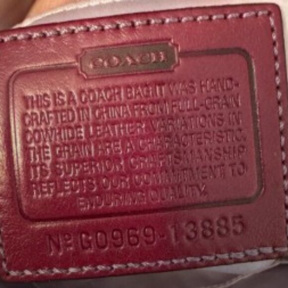 RARE** 2009 Coach Clover Satchel, Dark Red Pearlized Leather - Picture 2 of 10